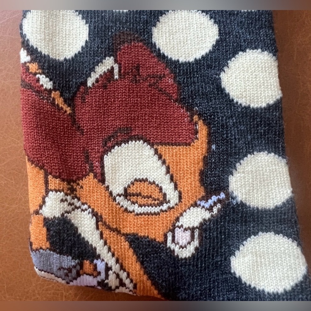 Disney Bambi Polka Dot Character Socks - Black and White - Picture 3 of 7